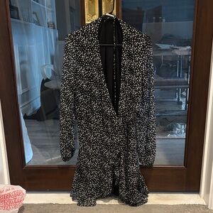 Black and White Polka Dot Weap Dress